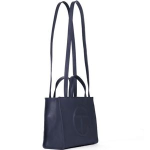 Telfar medium shopper bag navy blue